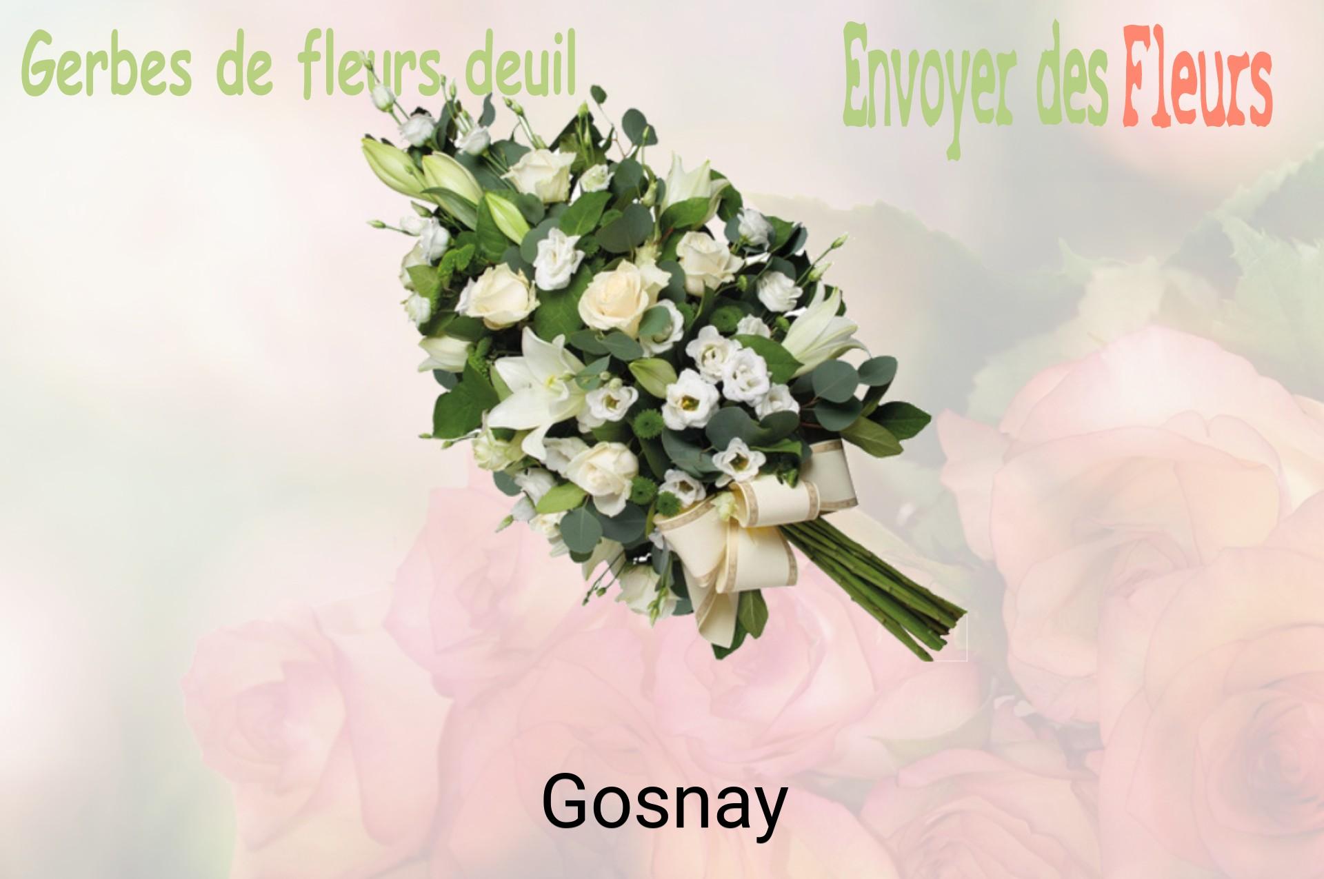 Gerbe de fleurs de deuil livrée à Gosnay